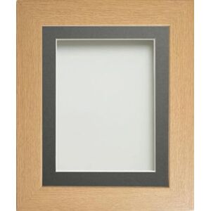 Frame Company Watson Beech Picture Photo Frame fitted with Perspex, A1 with Grey Mount for image size A2 Frame Company Watson Beech Picture Photo Frame fitted with Perspex, A1 with Grey Mount for image size A2