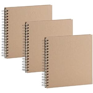 Rössler S.O.H.O Wire-O 1329452626-3 Photo Album 230 x 230 mm 60 Off-White Pages Kraft Spiral Book for DIY Rössler S.O.H.O Wire-O 1329452626-3 Photo Album 230 x 230 mm 60 Off-White Pages Kraft Spiral Book for DIY