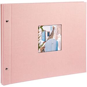 Goldbuch Bella Vista 28822 Screw-In Photo Album 39 x 31 cm 40 White Pages with Glassine Dividers Expandable Album Linen Photo Book Rose Goldbuch Bella Vista 28822 Screw-In Photo Album 39 x 31 cm 40 White Pages with Glassine Dividers Expandable Album Linen Photo Book Rose