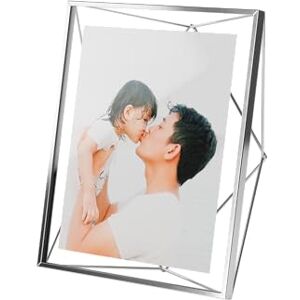 Umbra Prisma 8x10 Picture Frame, Metal Floating Wall or Desk Photo Display for Pictures, Art, Illustrations, and More, Chrome Umbra Prisma 8x10 Picture Frame, Metal Floating Wall or Desk Photo Display for Pictures, Art, Illustrations, and More, Chrome