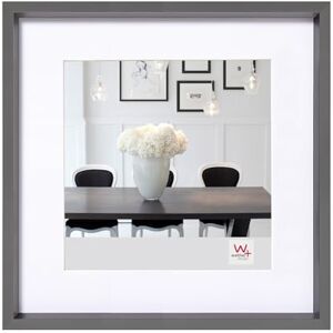 walther design Picture Frame Steel 40 x 40 cm with PassepArtout, Steel Style Plastic Frame ES440D walther design Picture Frame Steel 40 x 40 cm with PassepArtout, Steel Style Plastic Frame ES440D