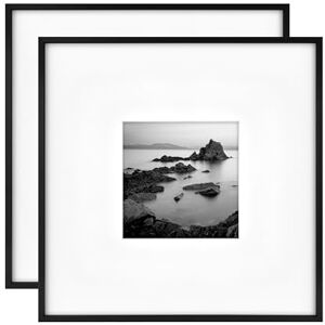 MCS Master & Co. Foundry Metal 18x18 Square Picture Frame, Display Pictures 8x8 With Mat or 18x18 Without Mat, Wall Hanging Frame for Photos & Posters, Black (2-Pack) MCS Master & Co. Foundry Metal 18x18 Square Picture Frame, Display Pictures 8x8 With Mat or 18x18 Without Mat, Wall Hanging Frame for Photos & Posters, Black (2-Pack)