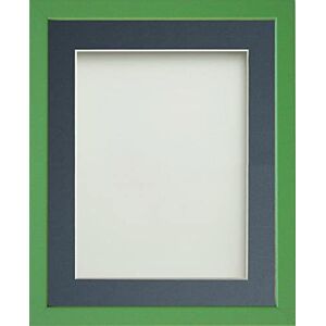 Frame Company Jellybean Range Green Wooden 10x8 inch Picture Photo Frame with Blue Mount for Image 7x5 inch * Choice of Colours & Sizes* Fitted with Perspex Frame Company Jellybean Range Green Wooden 10x8 inch Picture Photo Frame with Blue Mount for Image 7x5 inch * Choice of Colours & Sizes* Fitted with Perspex