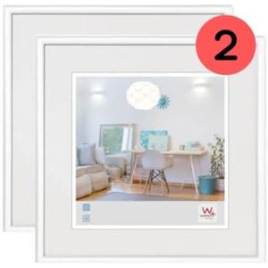 walther design Picture Frame White 20 x 20 cm Twin Pack, New Lifestyle Plastic Frame KV220WD walther design Picture Frame White 20 x 20 cm Twin Pack, New Lifestyle Plastic Frame KV220WD