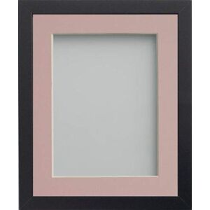 Frame Company Allington Black Photo Frame with Pink Mount, 12x10 for 9x7 inch, fitted with perspex Frame Company Allington Black Photo Frame with Pink Mount, 12x10 for 9x7 inch, fitted with perspex