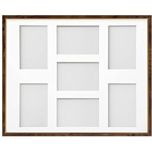 Frame Company Drayton Multi Aperture Photo Frame, Walnut, 20x16 for 6x4 inch (x7) Frame Company Drayton Multi Aperture Photo Frame, Walnut, 20x16 for 6x4 inch (x7)
