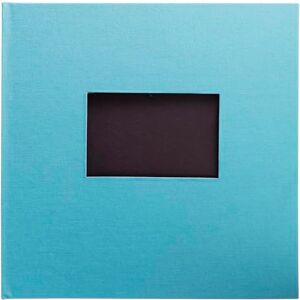 Exacompta Ref 16288E 1 Pop'N Co book photo album 60 photos 30 black pages format 25 x 25 cm fabric cover colour Cyan with personalisation window Exacompta Ref 16288E 1 Pop'N Co book photo album 60 photos 30 black pages format 25 x 25 cm fabric cover colour Cyan with personalisation window