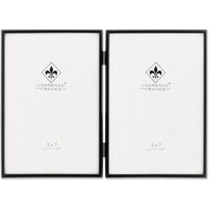 Lawrence 660057D 5x7 Hinged Double Simply Black Picture Frame Lawrence 660057D 5x7 Hinged Double Simply Black Picture Frame