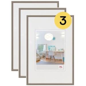walther design Picture Frame Steel 20 x 30 cm 3-Pack, New Lifestyle Plastic Frame KV030D3 walther design Picture Frame Steel 20 x 30 cm 3-Pack, New Lifestyle Plastic Frame KV030D3