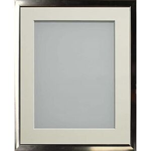 Frame Company Drayton Range Chrome Effect Photo Frame with Ivory Mount, 20x16 for image size A3 Frame Company Drayton Range Chrome Effect Photo Frame with Ivory Mount, 20x16 for image size A3