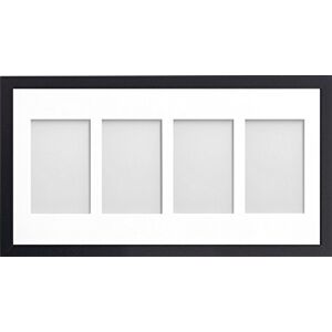 Frame Company Allington Range 20x10-inch Black Picture Photo Frame with White 4-Aperture Mount for Image Size 6x4-inch (Portrait) Frame Company Allington Range 20x10-inch Black Picture Photo Frame with White 4-Aperture Mount for Image Size 6x4-inch (Portrait)