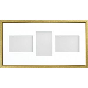 Frame Company Drayton Multi Aperture Photo Frame, Gold with Gold Inset, 20x10 for 6x4 inch (x3 LPL) Frame Company Drayton Multi Aperture Photo Frame, Gold with Gold Inset, 20x10 for 6x4 inch (x3 LPL)