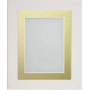 Frame Company Watson White Picture Photo Frame fitted with Perspex, A1 with Gold Mount for image size A2 Frame Company Watson White Picture Photo Frame fitted with Perspex, A1 with Gold Mount for image size A2