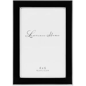 Lawrence Frames 586046 Silver Plated 4x6 Metal with Black Enamel Picture Frame Lawrence Frames 586046 Silver Plated 4x6 Metal with Black Enamel Picture Frame