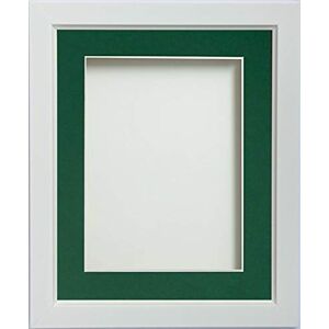 Frame Company Ainsworth Range White 12x10 inch Picture Photo Frame with Bottle Green Mount for Image 8x6 inch * Choice of Sizes* Fitted with Real Glass Frame Company Ainsworth Range White 12x10 inch Picture Photo Frame with Bottle Green Mount for Image 8x6 inch * Choice of Sizes* Fitted with Real Glass