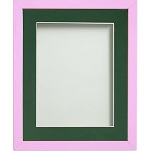 Frame Company Jellybean Range Pink Wooden 12x10 inch Picture Photo Frame with Bottle Green Mount for Image 9x7 inch * Choice of Colours & Sizes* Fitted with Perspex Frame Company Jellybean Range Pink Wooden 12x10 inch Picture Photo Frame with Bottle Green Mount for Image 9x7 inch * Choice of Colours & Sizes* Fitted with Perspex
