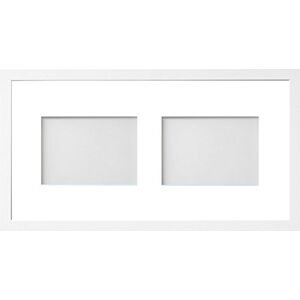 Frame Company Allington Range 20x10-inch White Picture Photo Frame with White 2-Aperture Mount for Image Size 7x5-inch (Landscape) Frame Company Allington Range 20x10-inch White Picture Photo Frame with White 2-Aperture Mount for Image Size 7x5-inch (Landscape)