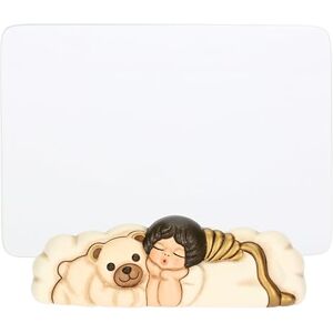 THUN , Angel and Teddy Hand Decorated Ceramic and Glass Photo Frame, Baby Range, 14 x 4.7 x 7, Photo Space 14 x 17 cm THUN , Angel and Teddy Hand Decorated Ceramic and Glass Photo Frame, Baby Range, 14 x 4.7 x 7, Photo Space 14 x 17 cm