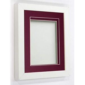 Frame Company Rickman Box 3D Photo Frame, Wood, White with Plum Mount, 24x20 for Image Size 20x16 inch Frame Company Rickman Box 3D Photo Frame, Wood, White with Plum Mount, 24x20 for Image Size 20x16 inch