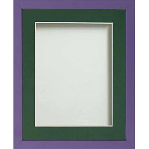 Frame Company Jellybean Range Purple Wooden 16x12 inch Picture Photo Frame with Bottle Green Mount for Image 12x8 inch * Choice of Colours & Sizes* Fitted with Perspex Frame Company Jellybean Range Purple Wooden 16x12 inch Picture Photo Frame with Bottle Green Mount for Image 12x8 inch * Choice of Colours & Sizes* Fitted with Perspex