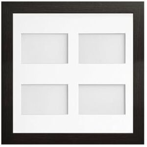 Frame Company Watson Multi Aperture Range Black Photo Picture Frame, 40x40cm for 6x4 inch (x4 Landscape) *Choice of Sizes* Fitted with Real Glass Frame Company Watson Multi Aperture Range Black Photo Picture Frame, 40x40cm for 6x4 inch (x4 Landscape) *Choice of Sizes* Fitted with Real Glass