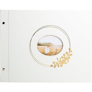 Exacompta Ref. 60232E Ringflower Screw Photo Album White 160 Photos 40 White Pages Format 37 x 29 cm Cover with PU Effect Paper and Personalisation Window Exacompta Ref. 60232E Ringflower Screw Photo Album White 160 Photos 40 White Pages Format 37 x 29 cm Cover with PU Effect Paper and Personalisation Window