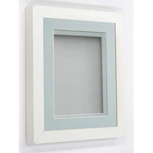 Frame Company Rickman Box 3D Photo Frame, Wood, White with Light Blue Mount, 24x20 for Image Size 20x16 inch Frame Company Rickman Box 3D Photo Frame, Wood, White with Light Blue Mount, 24x20 for Image Size 20x16 inch