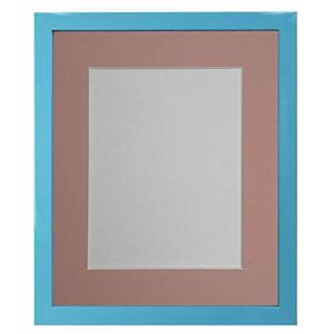 FRAMES BY POST 0.75 Inch Blue Picture Photo Frame with Pink Mount 12 x 10 Image Size 10 x 8 Inch Plastic Glass FRAMES BY POST 0.75 Inch Blue Picture Photo Frame with Pink Mount 12 x 10 Image Size 10 x 8 Inch Plastic Glass