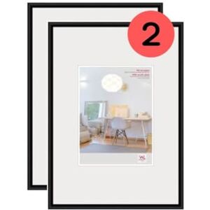 walther design Picture Frame Black 40 x 60 cm with Art Glass Double Pack, New Lifestyle Plastic Frame KVX460BD walther design Picture Frame Black 40 x 60 cm with Art Glass Double Pack, New Lifestyle Plastic Frame KVX460BD