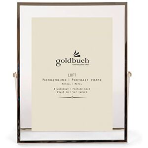 Goldbuch Loft Stand, Portrait 1 Photo in 13 x 18 cm Format, Metal Picture Approx. 19 x 23 x 1 cm, Silver Frame Goldbuch Loft Stand, Portrait 1 Photo in 13 x 18 cm Format, Metal Picture Approx. 19 x 23 x 1 cm, Silver Frame