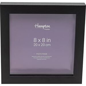 Hampton Frames Photo Frame 8x8 (20x20cm), Black, Square Deep Profile MDF, Acrylic Aperture, Rear Loading Freestanding or Wall Mount, Home Display Hampton Frames Photo Frame 8x8 (20x20cm), Black, Square Deep Profile MDF, Acrylic Aperture, Rear Loading Freestanding or Wall Mount, Home Display