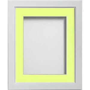 Frame Company Ainsworth Range White 14x11 inch Picture Photo Frame with Lemon Bon Bon Mount for Image A4 * Choice of Sizes* Fitted with Real Glass Frame Company Ainsworth Range White 14x11 inch Picture Photo Frame with Lemon Bon Bon Mount for Image A4 * Choice of Sizes* Fitted with Real Glass