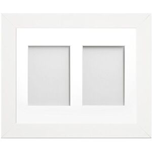 Frame Company Watson White Multi-Aperture Photo Frame with Mount, 14x11 for 7x5 (x2) * Choice of Frame Colour and Mount Design* NEW Frame Company Watson White Multi-Aperture Photo Frame with Mount, 14x11 for 7x5 (x2) * Choice of Frame Colour and Mount Design* NEW
