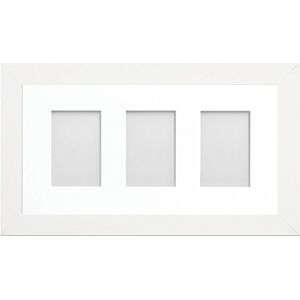 Frame Company Watson White Multi-Aperture Photo Frame with Mount, 20x10 for 6x4 (x3 portrait) * Choice of Frame Colour and Mount Design* NEW Frame Company Watson White Multi-Aperture Photo Frame with Mount, 20x10 for 6x4 (x3 portrait) * Choice of Frame Colour and Mount Design* NEW