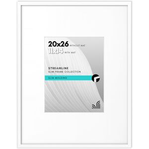 Americanflat 20x26 Picture Frame with Polished Plexiglass Use as 11x14 Frame with Mat or 20x26 Frame Without Mat Streamline Collection Thin Picture Frame for Wall Display White Americanflat 20x26 Picture Frame with Polished Plexiglass Use as 11x14 Frame with Mat or 20x26 Frame Without Mat Streamline Collection Thin Picture Frame for Wall Display White