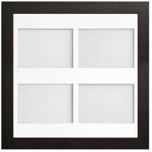 Frame Company Watson Multi Aperture Range Black Photo Picture Frame, 40x40cm for 7x5 inch (x4 Landscape) *Choice of Sizes* Fitted with Real Glass Frame Company Watson Multi Aperture Range Black Photo Picture Frame, 40x40cm for 7x5 inch (x4 Landscape) *Choice of Sizes* Fitted with Real Glass