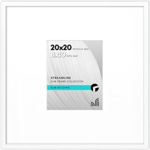 Americanflat 20x20 Picture Frame with Polished Plexiglass Use as 8x10 Frame with Mat or 20x20 Frame Without Mat Streamline Collection Thin Picture Frame for Wall Display White Americanflat 20x20 Picture Frame with Polished Plexiglass Use as 8x10 Frame with Mat or 20x20 Frame Without Mat Streamline Collection Thin Picture Frame for Wall Display White