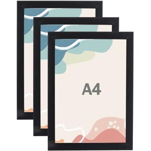 ASelected 3 PCS Black Picture Frame A4 with Mount,Wooden Picture Frame,Poster A4 certificate frame,Set of 3 Photo Frames for Freestanding and Wall Mountable hanging ASelected 3 PCS Black Picture Frame A4 with Mount,Wooden Picture Frame,Poster A4 certificate frame,Set of 3 Photo Frames for Freestanding and Wall Mountable hanging