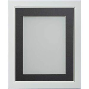 Frame Company Ainsworth Range White 18x14 inch Picture Photo Frame with Grey Mount for Image 14x10 inch * Choice of Sizes* Fitted with Real Glass Frame Company Ainsworth Range White 18x14 inch Picture Photo Frame with Grey Mount for Image 14x10 inch * Choice of Sizes* Fitted with Real Glass
