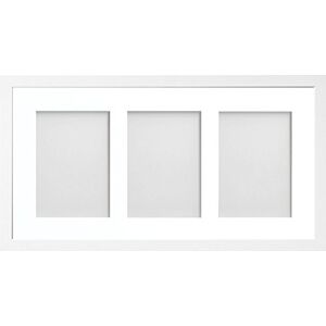 Frame Company Allington Range 20x10-inch White Picture Photo Frame with White 3-Aperture Mount for Image Size 7x5-inch (Portrait) Frame Company Allington Range 20x10-inch White Picture Photo Frame with White 3-Aperture Mount for Image Size 7x5-inch (Portrait)