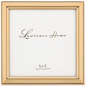 Lawrence Frames 5x5 Gold Metal Classic Bevel Picture Frame Lawrence Frames 5x5 Gold Metal Classic Bevel Picture Frame
