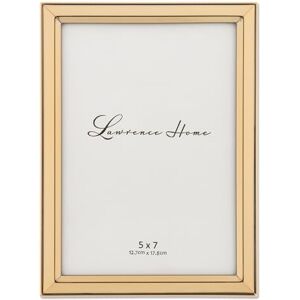 Lawrence Frames 750357 5x7 Gold Metal Classic Bevel Picture Frame Lawrence Frames 750357 5x7 Gold Metal Classic Bevel Picture Frame