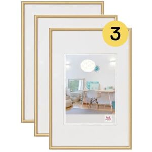 walther design Picture Frame Gold 15 x 20 cm 3-Pack, New Lifestyle Plastic Frame KV520G3 walther design Picture Frame Gold 15 x 20 cm 3-Pack, New Lifestyle Plastic Frame KV520G3