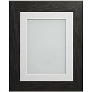Frame Company Watson Matte Black Picture Photo Frame fitted with Perspex, 10x8 inch with Off-White Mount for image size 8x6 inch Frame Company Watson Matte Black Picture Photo Frame fitted with Perspex, 10x8 inch with Off-White Mount for image size 8x6 inch