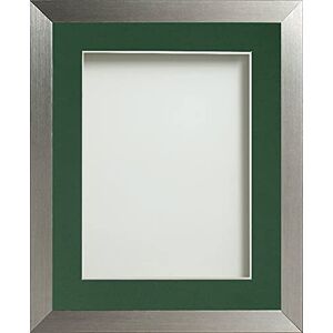 Frame Company Simpson Range Silver 20x16 inch Frame With Bottle Green Mount for A3 *Choice of Sizes* Fitted with Real Glass Frame Company Simpson Range Silver 20x16 inch Frame With Bottle Green Mount for A3 *Choice of Sizes* Fitted with Real Glass