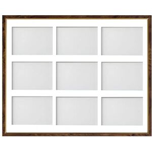 Frame Company Drayton Multi Aperture Photo Frame, Walnut, 20x16 for 6x4 inch (x9) Frame Company Drayton Multi Aperture Photo Frame, Walnut, 20x16 for 6x4 inch (x9)