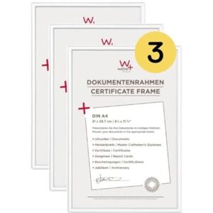 walther design Picture Frame White 21 x 29,7 cm (DIN A4) Pack of 3, New Lifestyle Plastic Frame KV130W3 walther design Picture Frame White 21 x 29,7 cm (DIN A4) Pack of 3, New Lifestyle Plastic Frame KV130W3