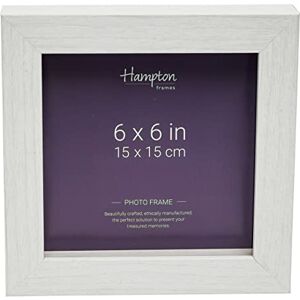 Hampton Frames Photo Frame 6x6 (15x15cm), White, Square, Deep Profile MDF Acrylic Aperture, Wall Mount or Freestanding, Rear Loading Modern Display for Photos or Art Hampton Frames Photo Frame 6x6 (15x15cm), White, Square, Deep Profile MDF Acrylic Aperture, Wall Mount or Freestanding, Rear Loading Modern Display for Photos or Art