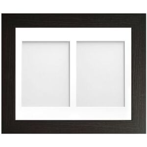 Frame Company Watson Multi Aperture Range Black Photo Picture Frame, 14x11 for 7x5 (x2) *Choice of Sizes* Fitted with Real Glass Frame Company Watson Multi Aperture Range Black Photo Picture Frame, 14x11 for 7x5 (x2) *Choice of Sizes* Fitted with Real Glass