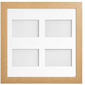 Frame Company Watson Beech Multi-Aperture Photo Frame with Mount, 40x40cm for 6x4 (x4 landscape) * Choice of Frame Colour and Mount Design* NEW Frame Company Watson Beech Multi-Aperture Photo Frame with Mount, 40x40cm for 6x4 (x4 landscape) * Choice of Frame Colour and Mount Design* NEW